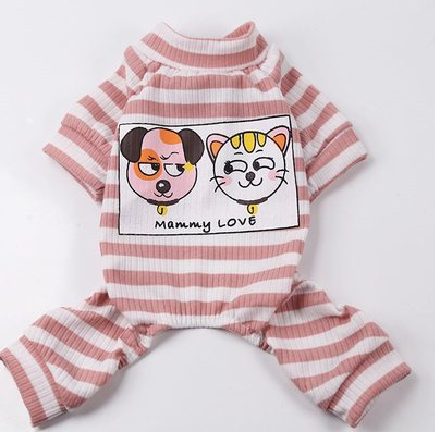 Striped Stretch Bottoming Shirt for Pets and Home