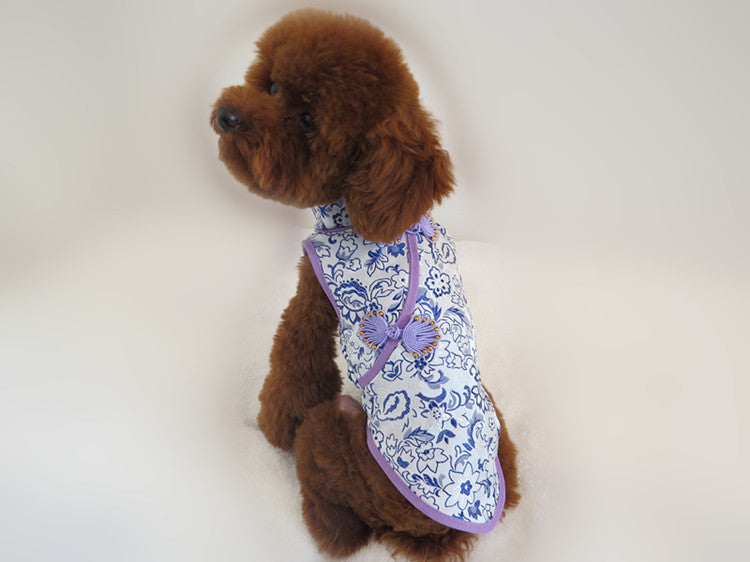 Pet Brocade Cheongsam for Spring, Summer, Autumn