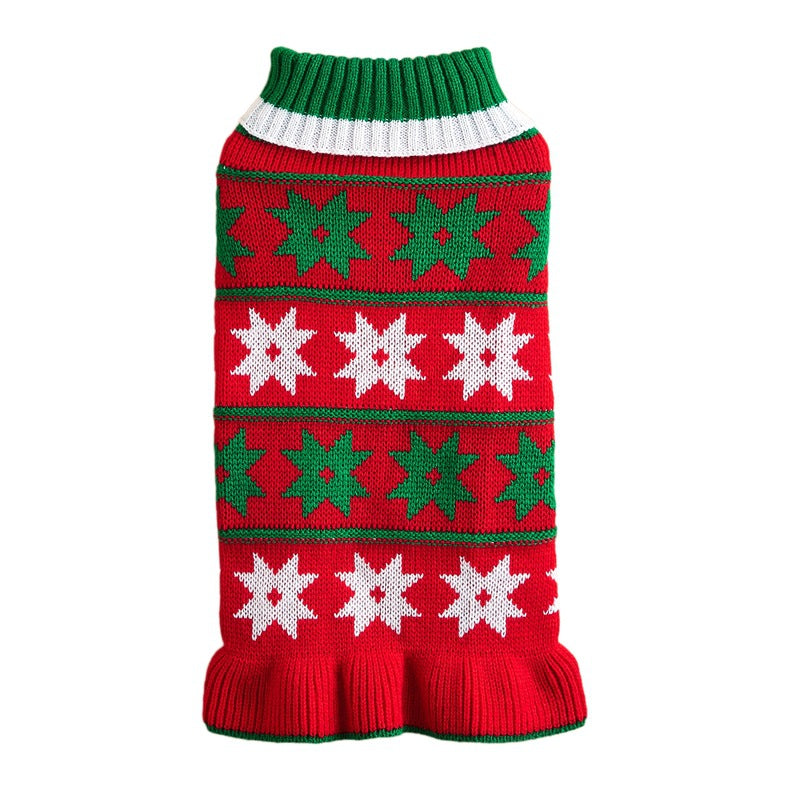New Dog Dress for Autumn and Winter with Star Wave