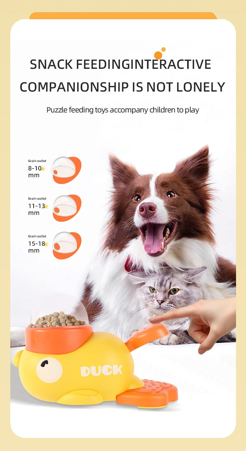 Duck Dog Puzzle Treat Dispenser Feeder