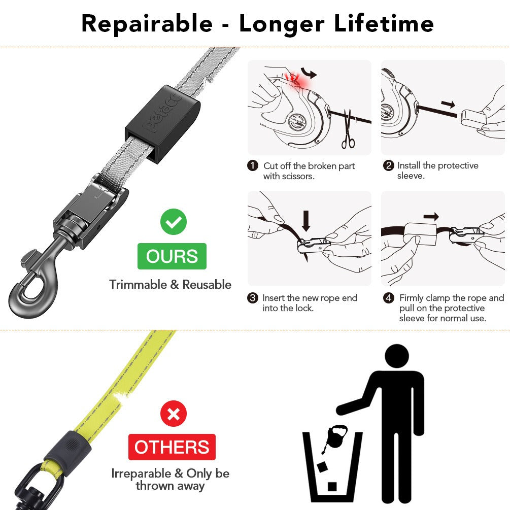 Reflective Retractable Dog Leash