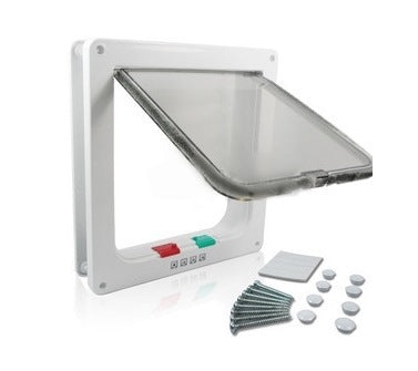 Pet Door with Direction Control for Cats and Dogs