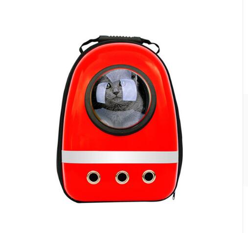 Pet Space Capsule Backpack for Cats and Dogs - Pink