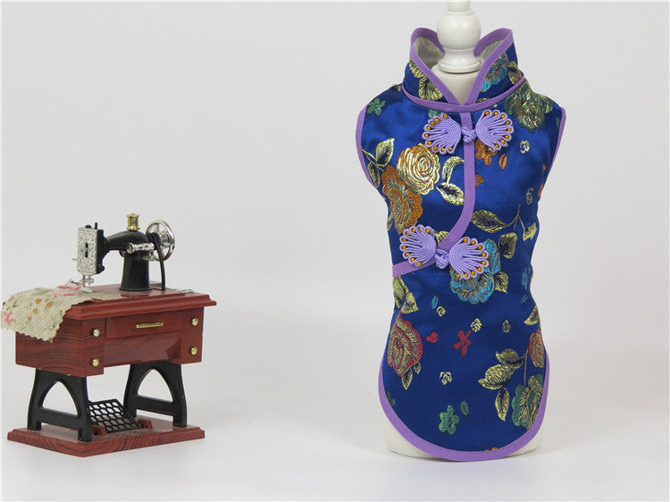 Pet Brocade Cheongsam for Spring, Summer, Autumn