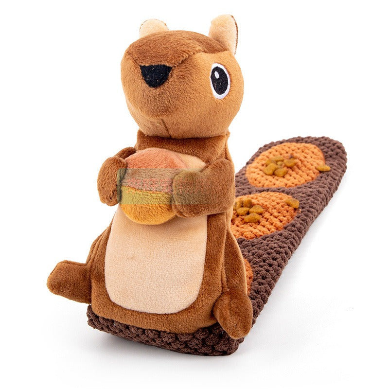 Interactive Plush Food-Dispensing Pet Toy