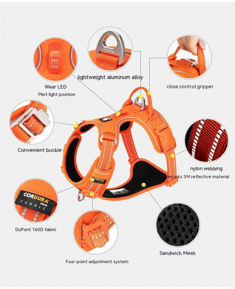 Reflective Dog Harness with Leash