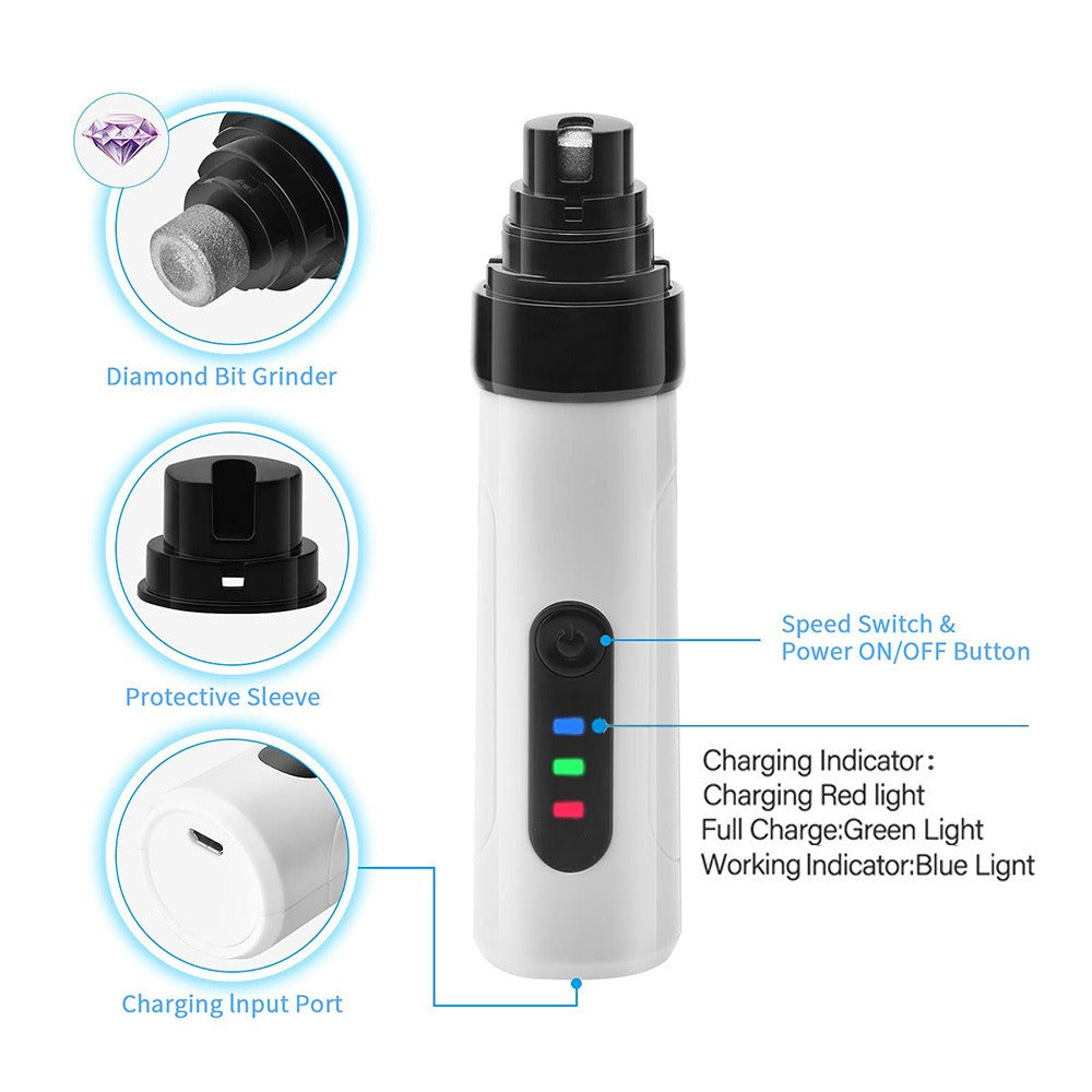 Electric Pet Nail Grinder Trimmer