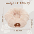 Cat Tunnel with Plush Bed for Cats