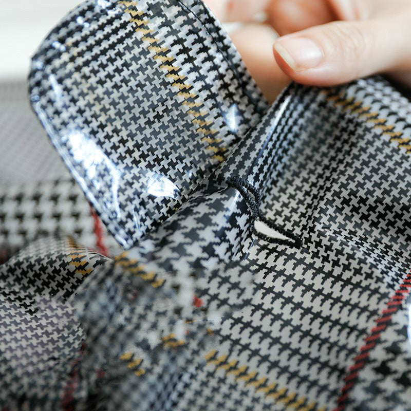 Waterproof Pet Raincoat with Plaid Design for Dogs