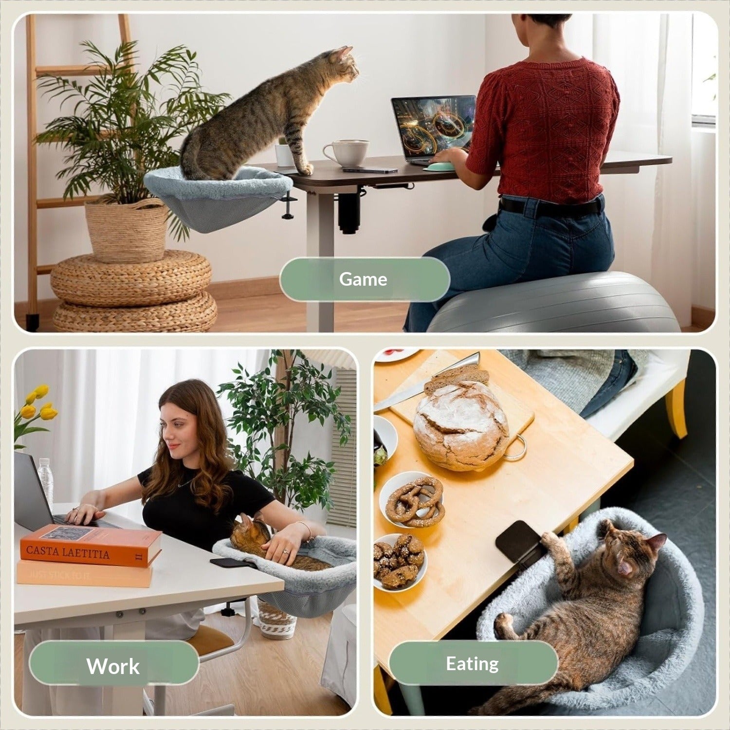 Folding Desk Cat Bed