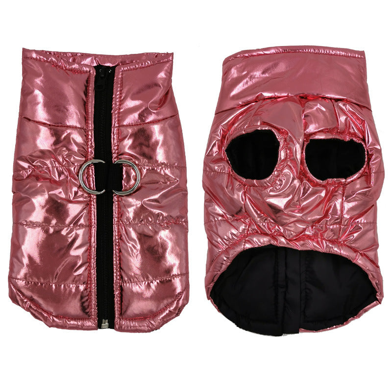 Glossy Dog Jacket Pet Vest for Stylish Canines