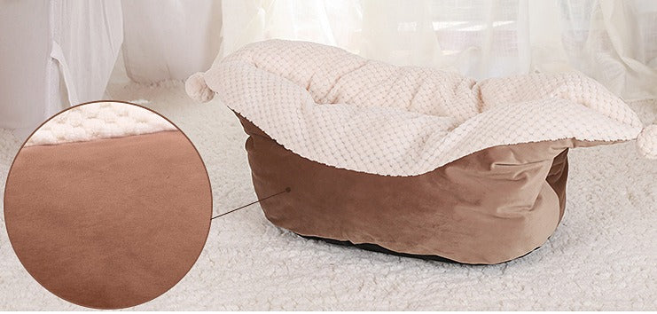 Boat Style Pet Bed for Cats and Small Dogs