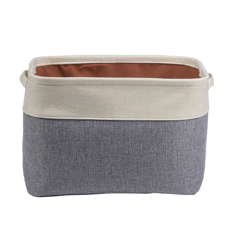 Foldable Japanese Cotton Linen Storage Basket for Clothes
