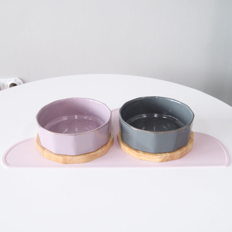 Nordic Style Ceramic Cat and Dog Bowl - Large Size