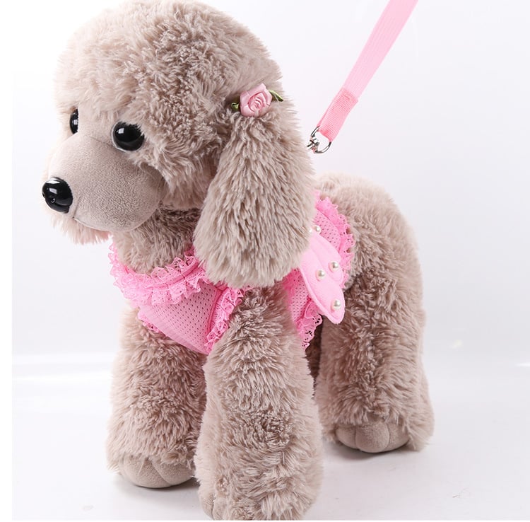 Pearl Angel Pet Chest Harness with Traction Belt