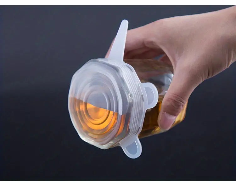 6pcs Silicone Stretch Lids for Food Freshness