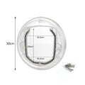 Glass Pet Door for Cats and Dogs - Round Design