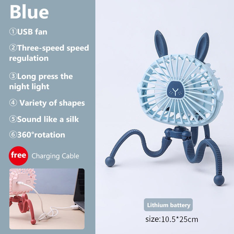 500mAh USB Rechargeable Mini Stroller Fan
