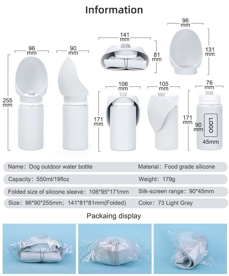 Foldable Dog Water Bottle
