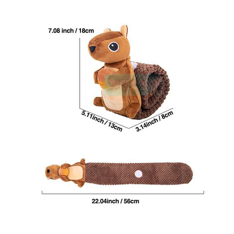 Interactive Plush Food-Dispensing Pet Toy