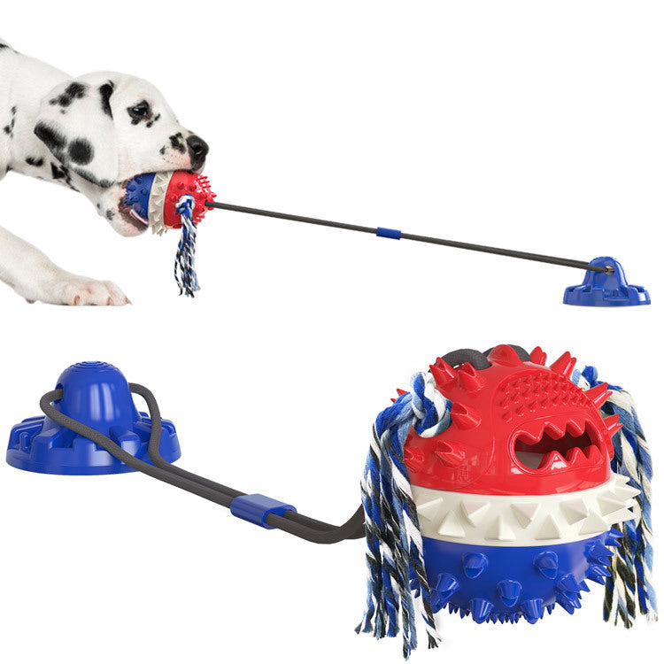 Durable Dog Toy with Biting Resistant Sucker