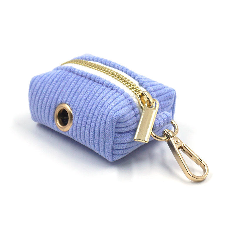 Cute Corduroy Velvet Dog Poop Bag for Outdoors