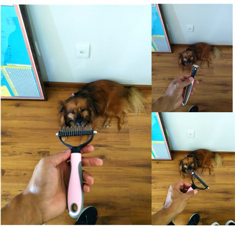 Double-Sided Pet Grooming Deshedding Brush