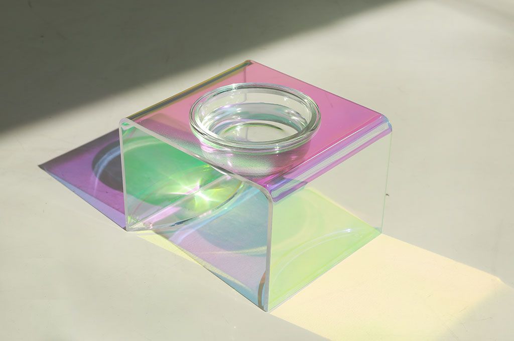 Acrylic Dazzling Bowl for Small Dogs