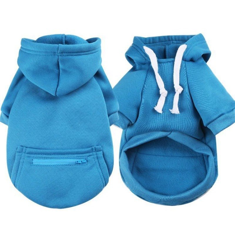 New Pet Sweatshirt with Zipper Pocket for Small Medium