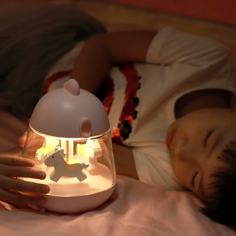 Musical USB Carousel Night Light with Touch Control
