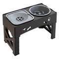 Adjustable Stainless Steel Double Dog Bowl Feeder