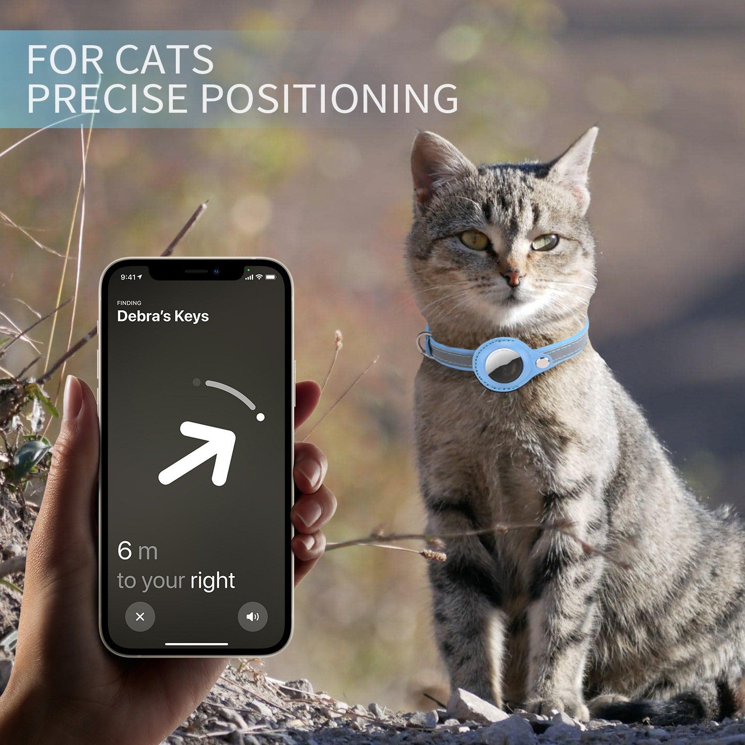 Reflective AirTag Pet Collar