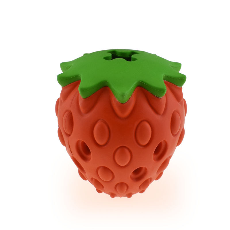 Pet Dog Bite-Resistant Strawberry Ball Toy