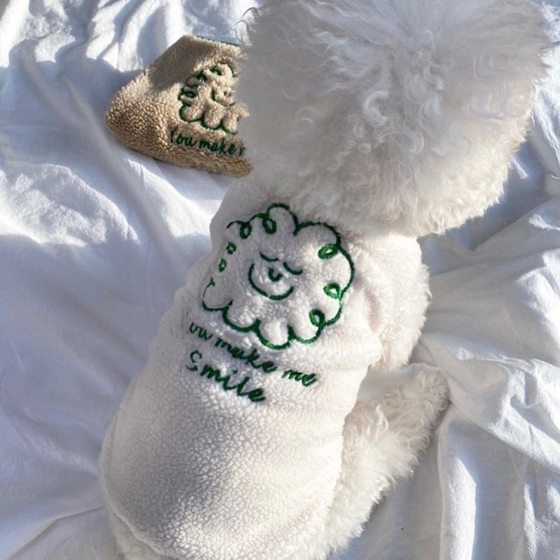 Casual Milk Clothes for Small Dogs - Pet Teddy Outfit