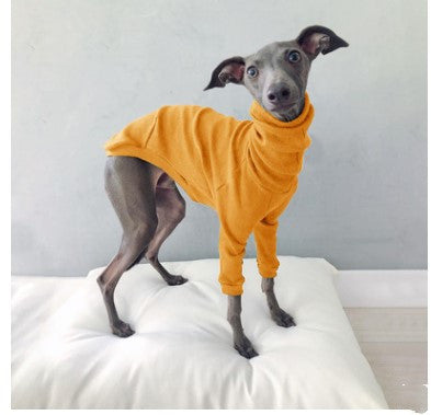 High Neck Solid Color Two-Legged Dog Suit