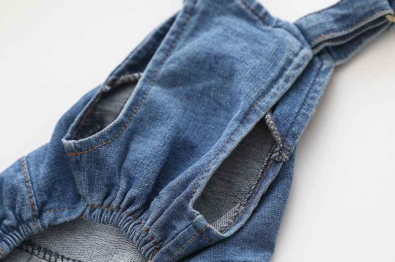 Stretch Denim Pet Suspenders