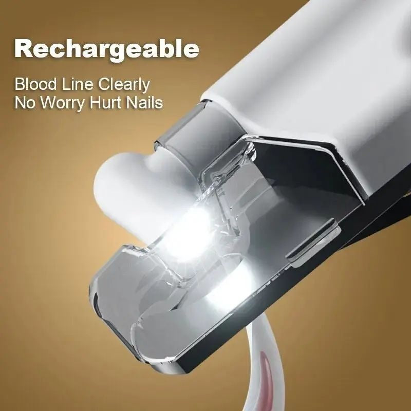 Rechargeable Pet Nail Clippers with LED Light