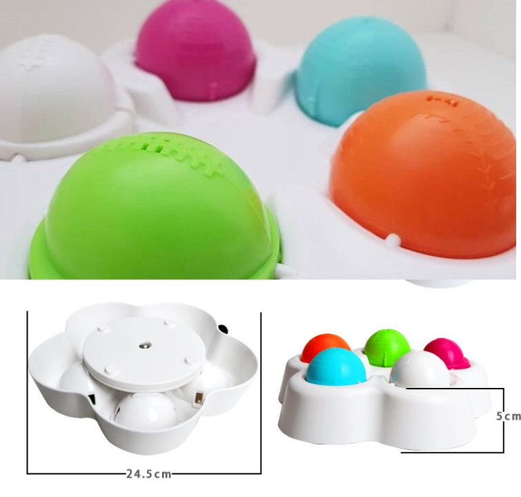 Cute Cat Slow Feeder Bowl with Five Compartments