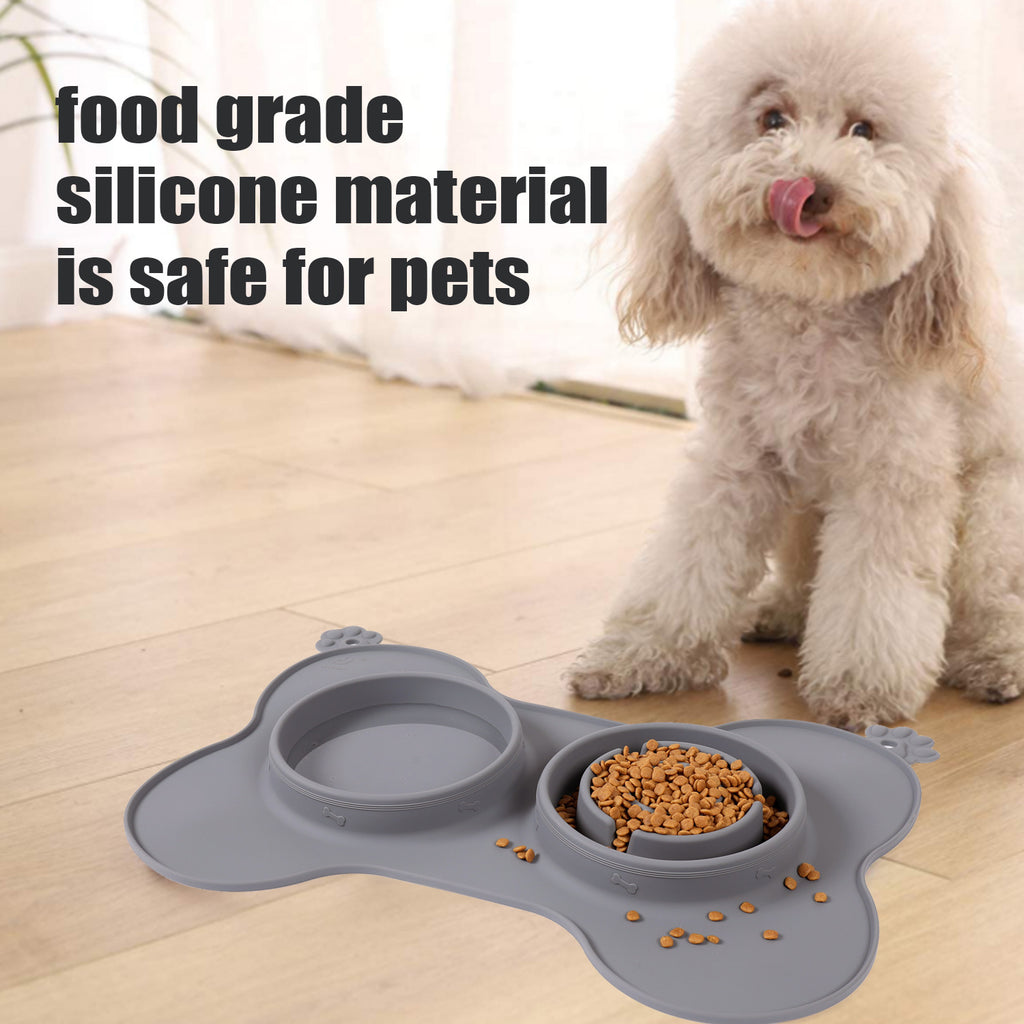 Silicone Slow Feed Dog Bowl with Custom Logo (Set)