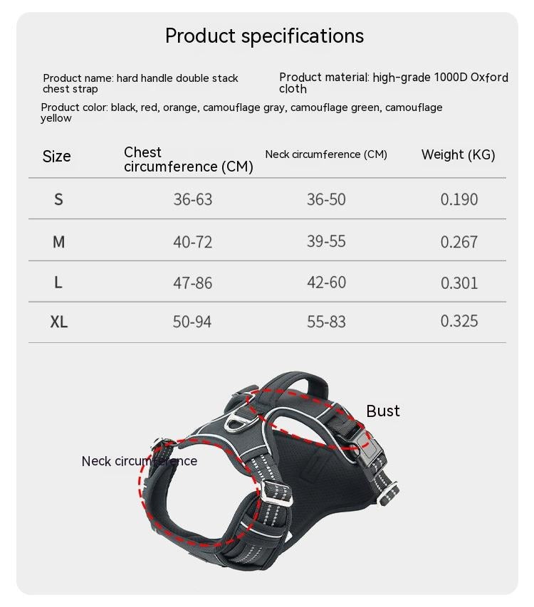 Vertical Handle Dog Traction Vest