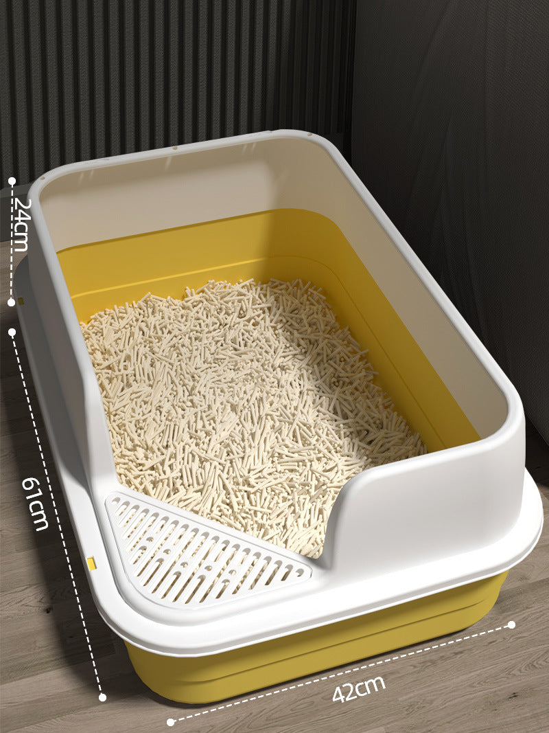 Large Enclosed Cat Litter Box with Door for Pets