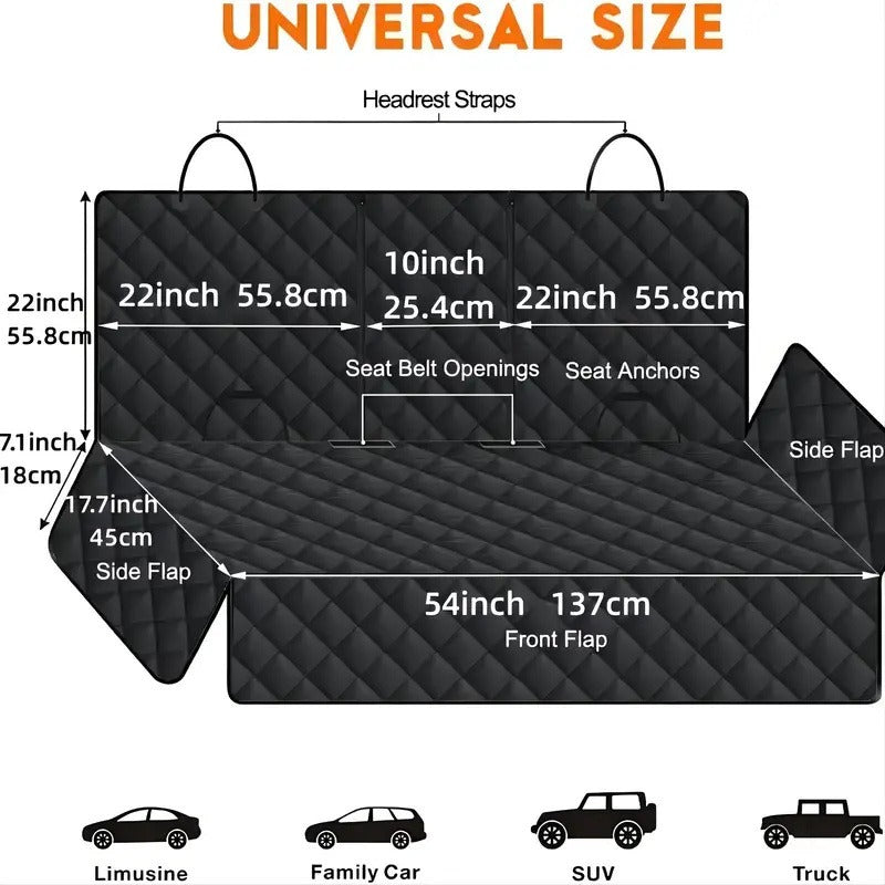 Waterproof Dog Car Back Seat Mat – Anti-dirt Pet Pad