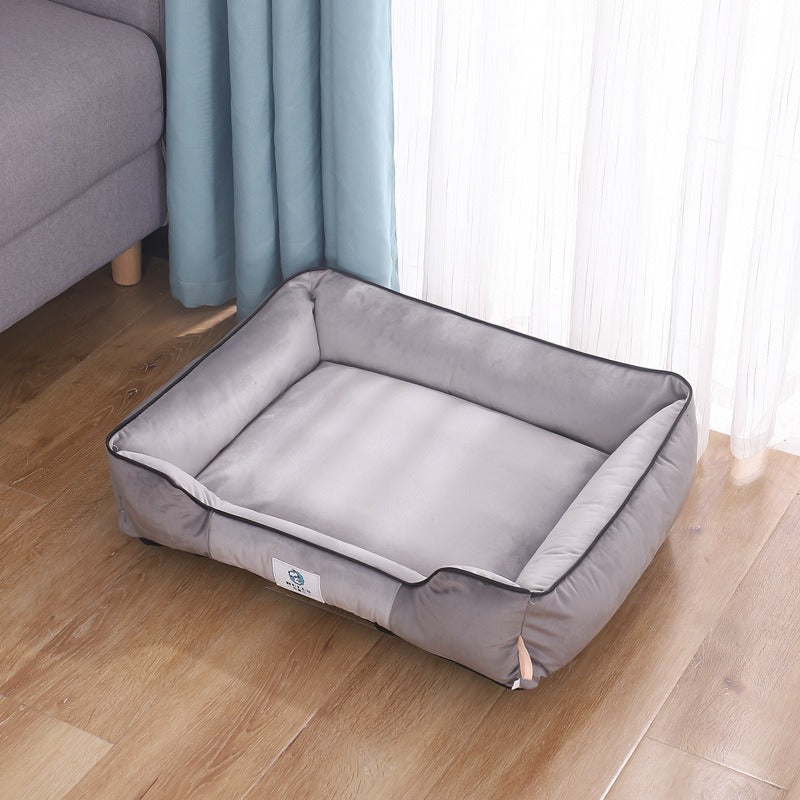 Velvet Square Pet Bed