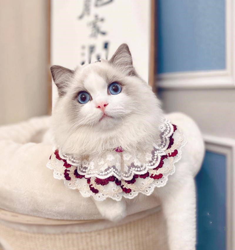 Adjustable Cotton Lace Bib with Bow Design