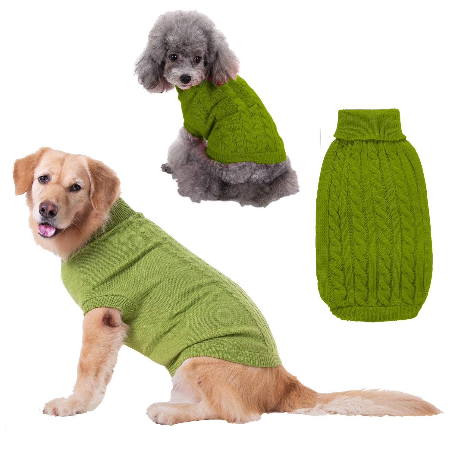 Solid Color Puppy Dog Sweater for Bichon and Teddy