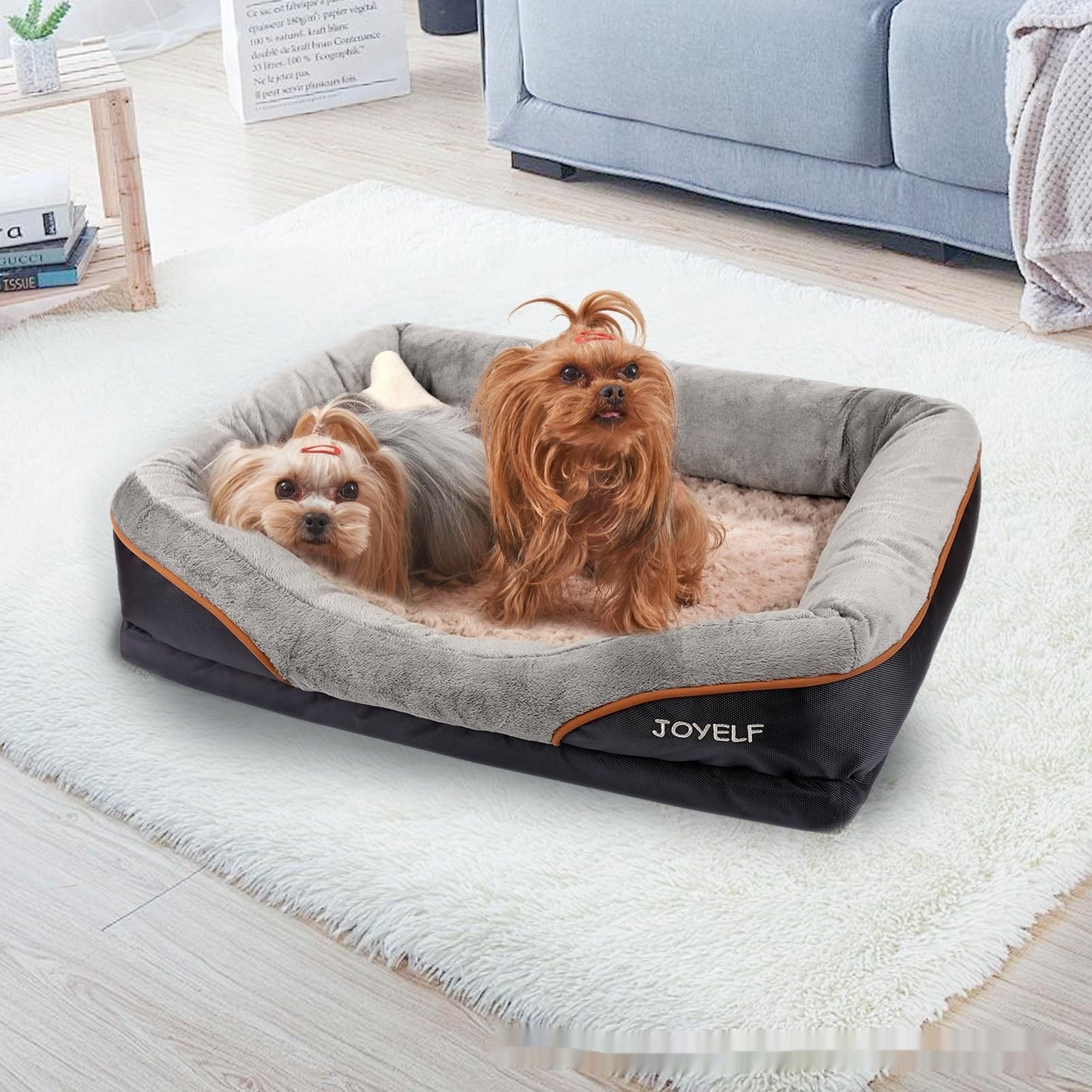 Two-Tone Four-Sided Pet Sofa Bed
