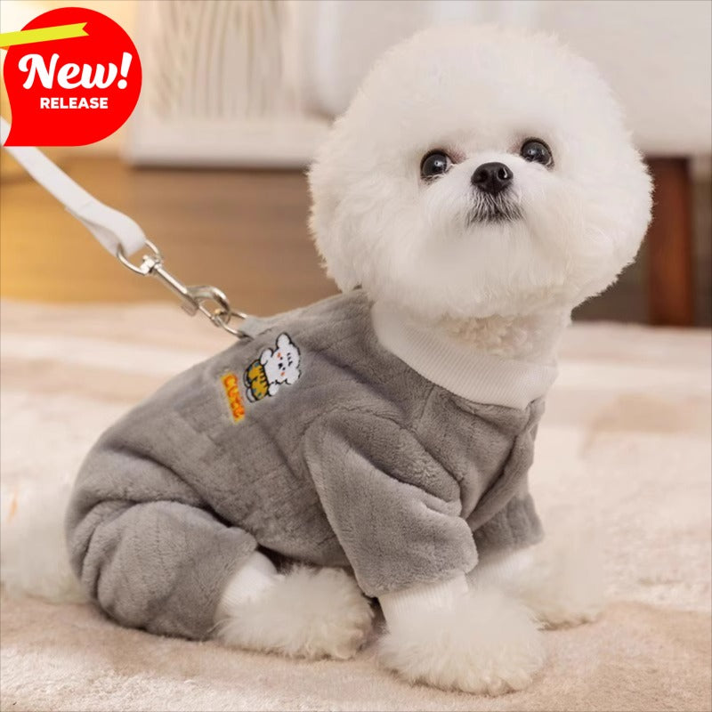 Warm Cartoon Dog Fleece Coat