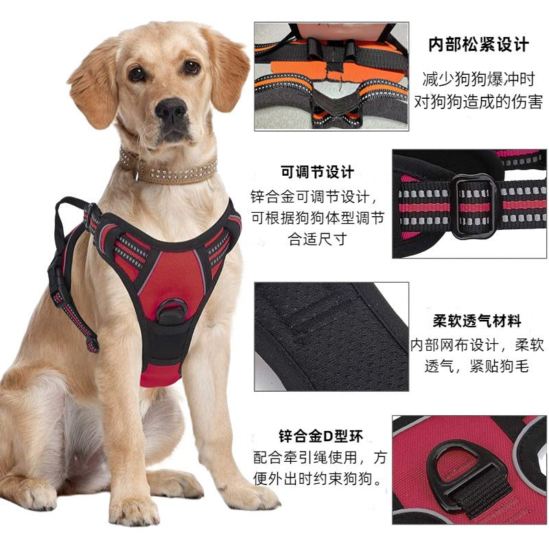 Reflective Breathable Dog Harness Leash Set