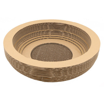 Pet Cat Scratching Board with Bowl-Shaped Corrugated Paper