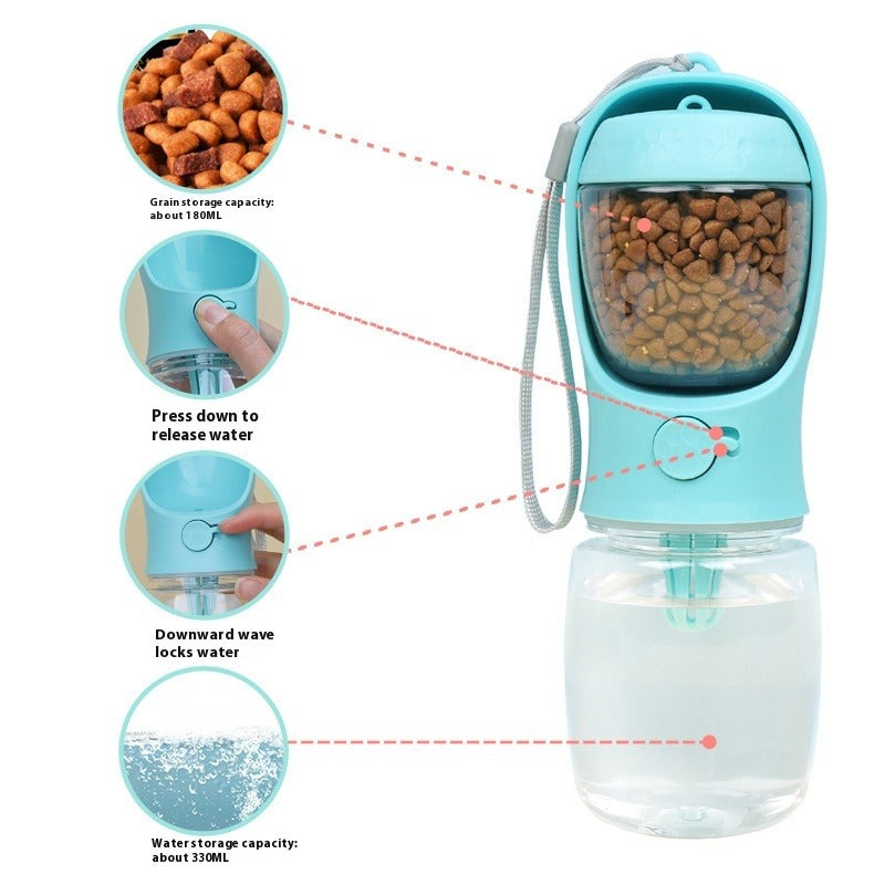 Dog Travel Drinking Cup Portable 2-in-1